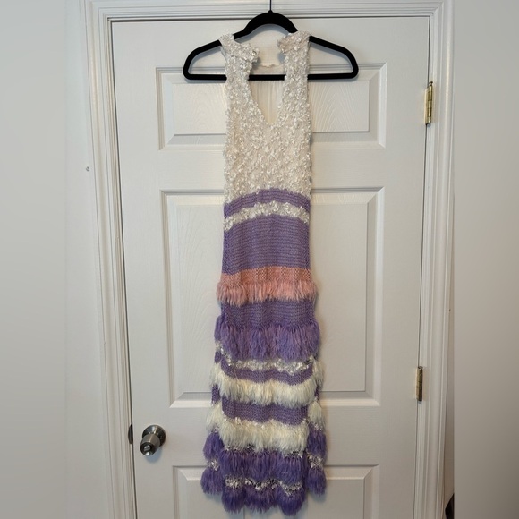 Andreeva Mulitcolor Knit Dress Handmade Unique Size 6 - Picture 5 of 15